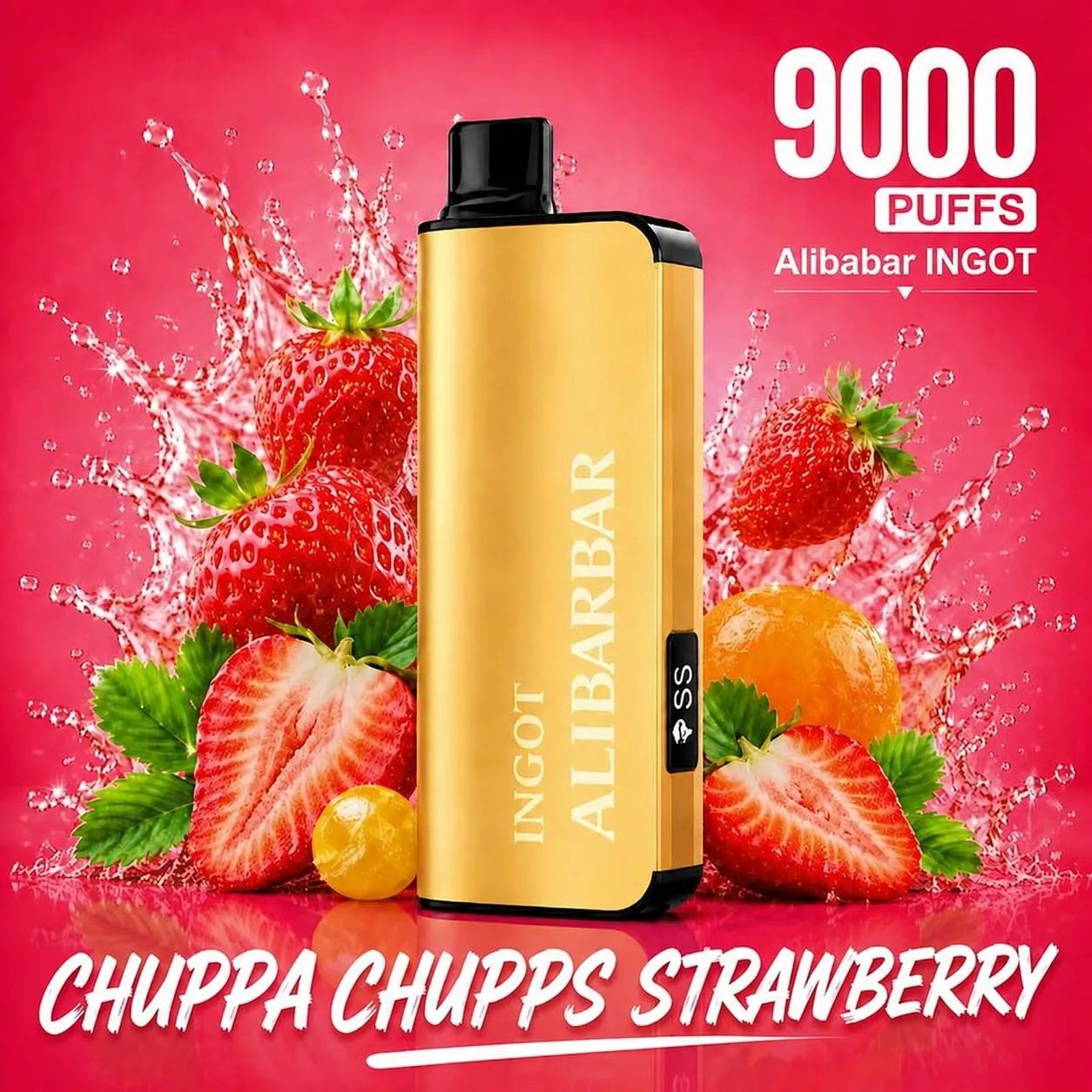 ALIBARBAR INGOT 9000 PUFFS – Chuppa Chupps Strawberry